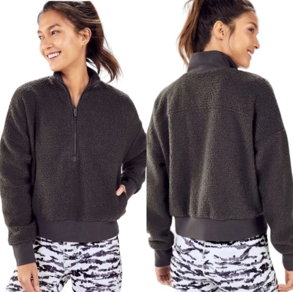 FABLETICS DREAM POLAR FLEECE PULLOVER JACKET sz XL